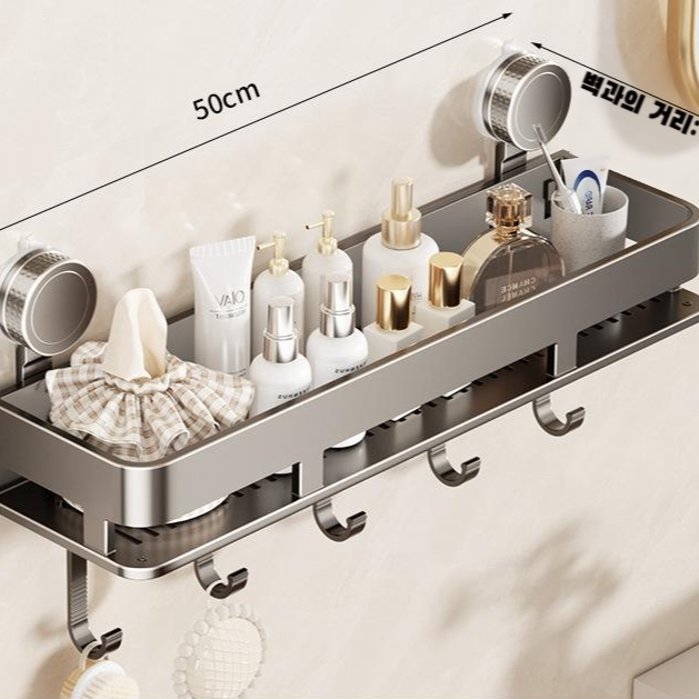 빨판 욕실 선반 펀치리스 화장실 세면대 벽걸이 화장실 벽걸이 화장실 수납 선반