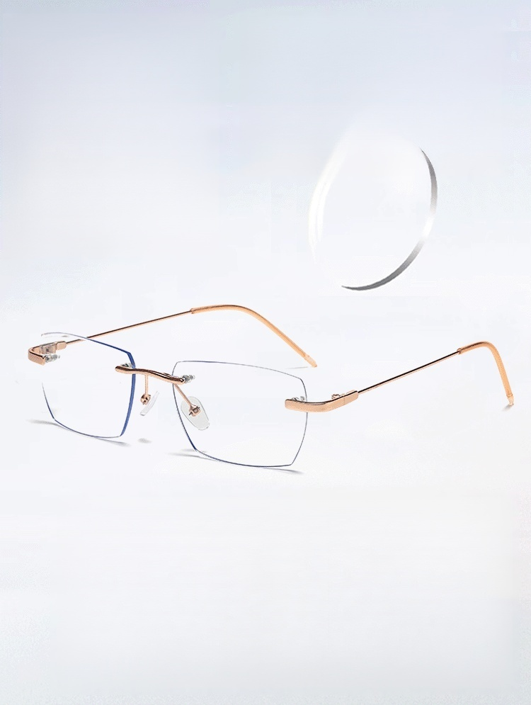 Photochrome, rahmenlose Gleitsichtbrille ohne Rand【Unisex】