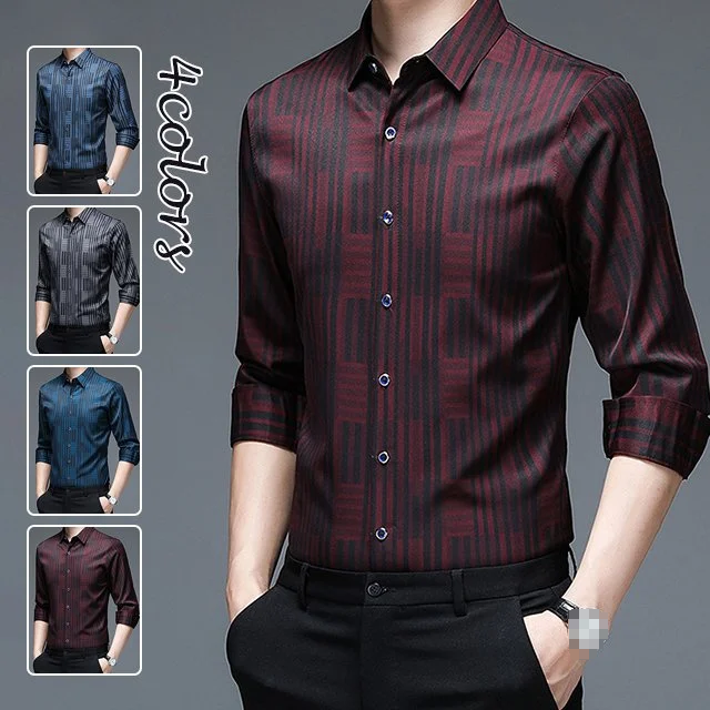 남성 트렌디 긴팔 셔츠