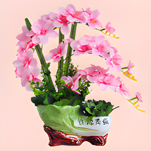 [Attracting Wealth and Treasure] Phalaenopsis Simulation Potted Plant Ornament