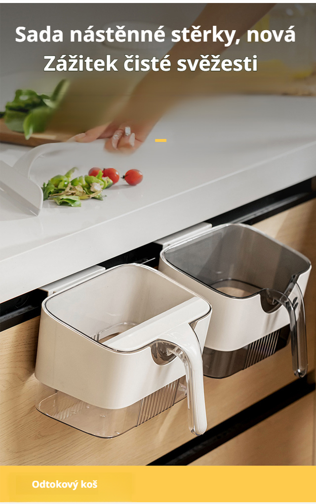 Nástěnný odpadkový koš Trash Sweeper v moderní kuchyni