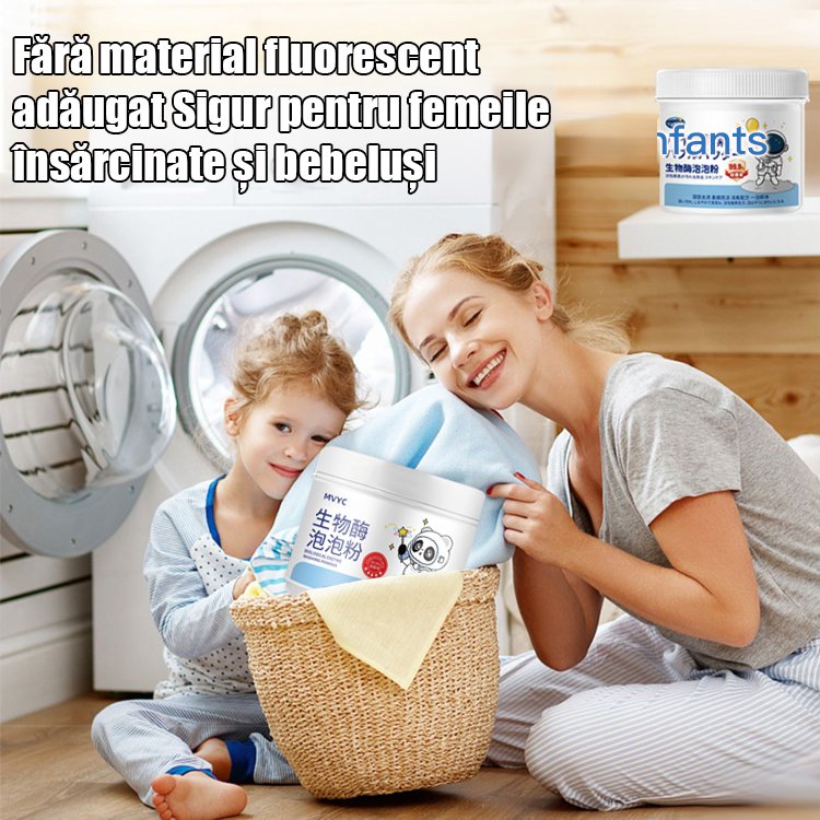 Pulbere de îndepărtare a petelor cu oxigen activat enzimatic