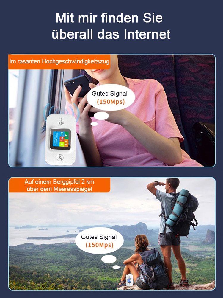 TypC Schnittstelle Farbbildschirm drahtloser wifi tragbarer Router für unterwegs