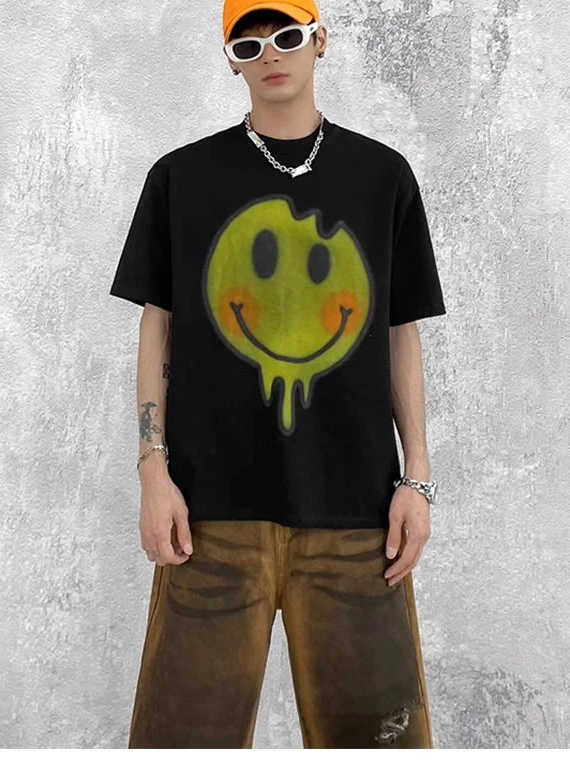 아메리칸 클래식 스마일 남여공용 티셔츠