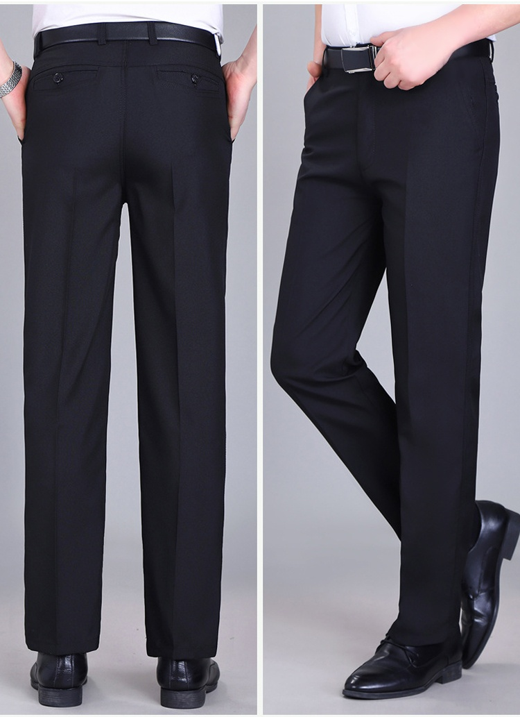 リネン混ストレートスラックスの素材感