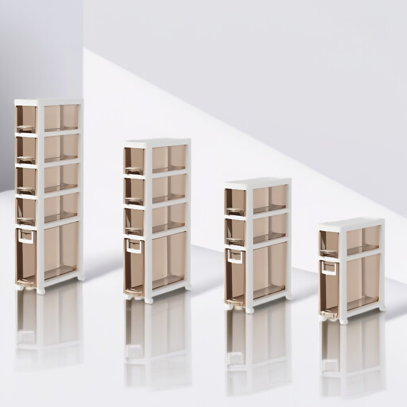 슬림 틈새 이동식 수납장 선반