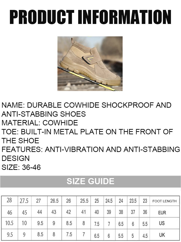 German imported safety work shoes with anti-smash, anti-puncture, waterproof, and anti-slip features
