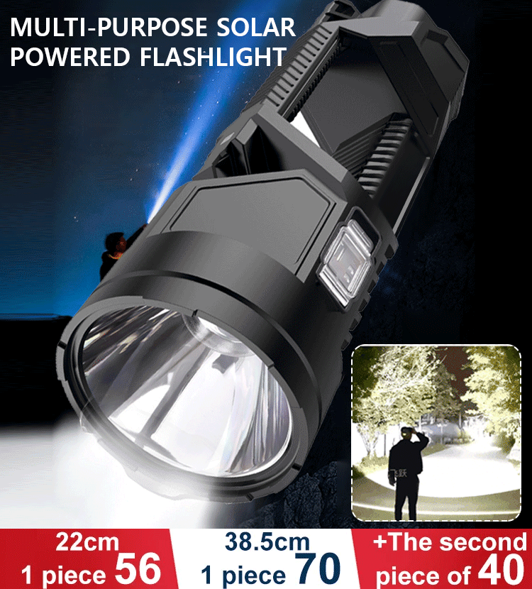 Solar Powered Outdoor Flashlight