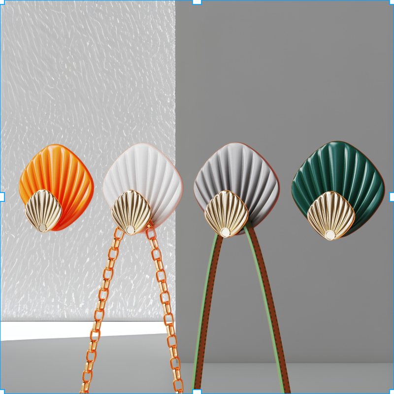 Světle luxusní bezešvý háček ve tvaru skořápky