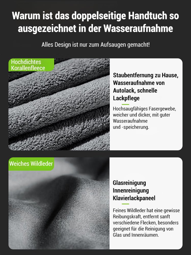 Superabsorbierend】Schnell trocknendes, spurenfreies Handtuch