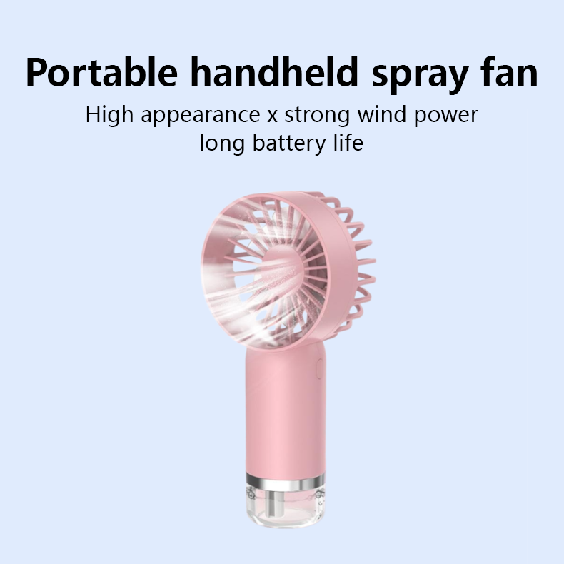 Portable handheld spray fan new mini cooling rechargeable outdoor fan