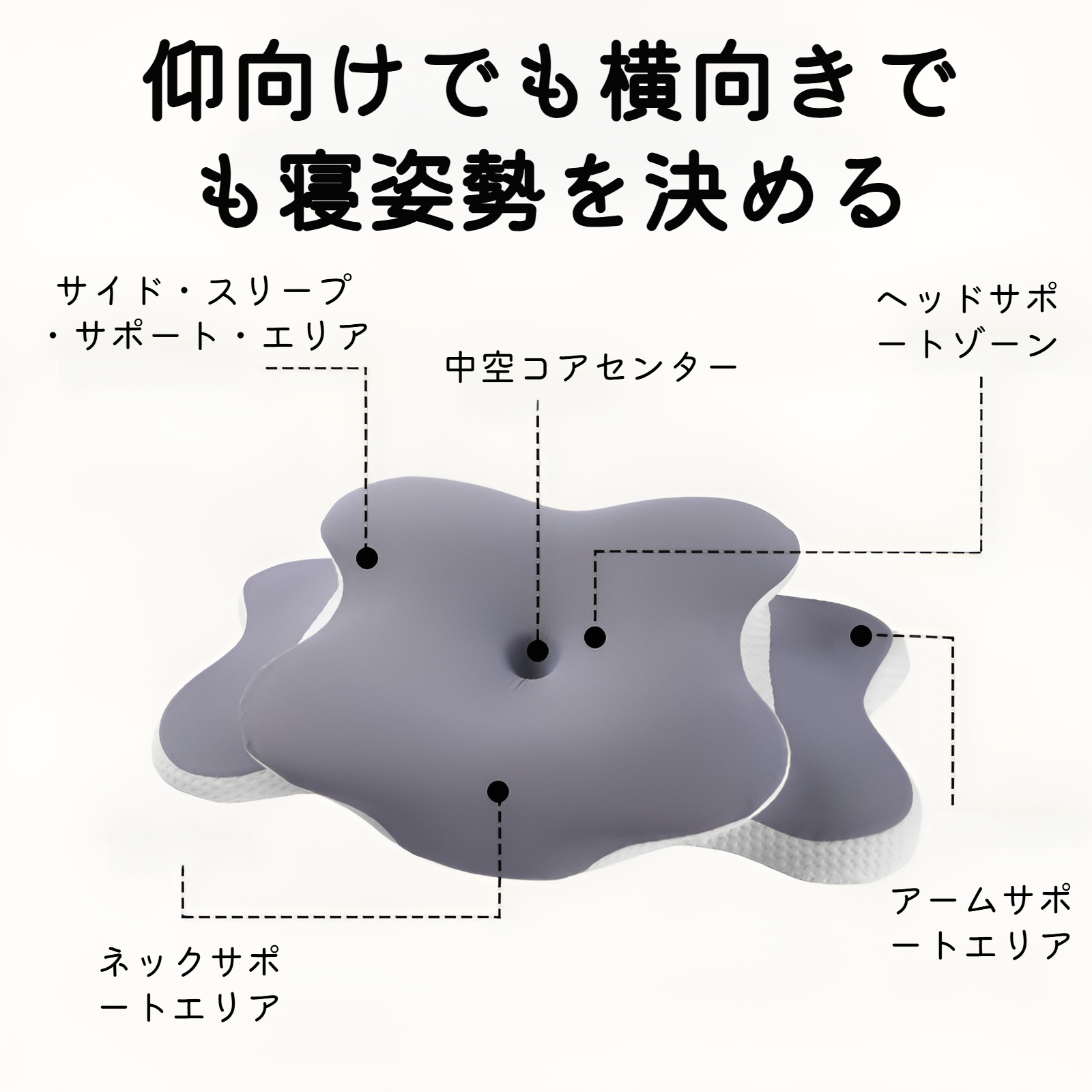 JMY 蝶型メモリー枕 頸椎メモリーフォーム枕