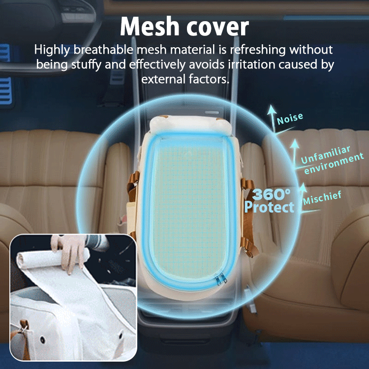 Giipet-Pet Carrier Bag, Eligible Invoice Issuable, Lockable Double Zipper, Curtain Included, Cats, T