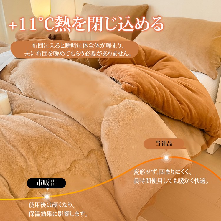 ミルクフリース刺繍付き冬用掛け布団