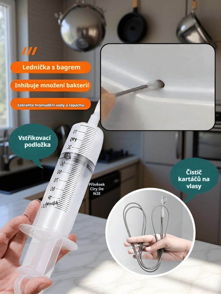 Sada na čištění odtokového otvoru mrazáku