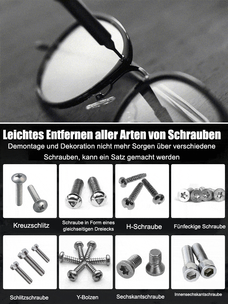 【Kauf beinhaltet 8-teiliges Werkzeugset】44-in-1 Präzisions-Schraubendreher-Set