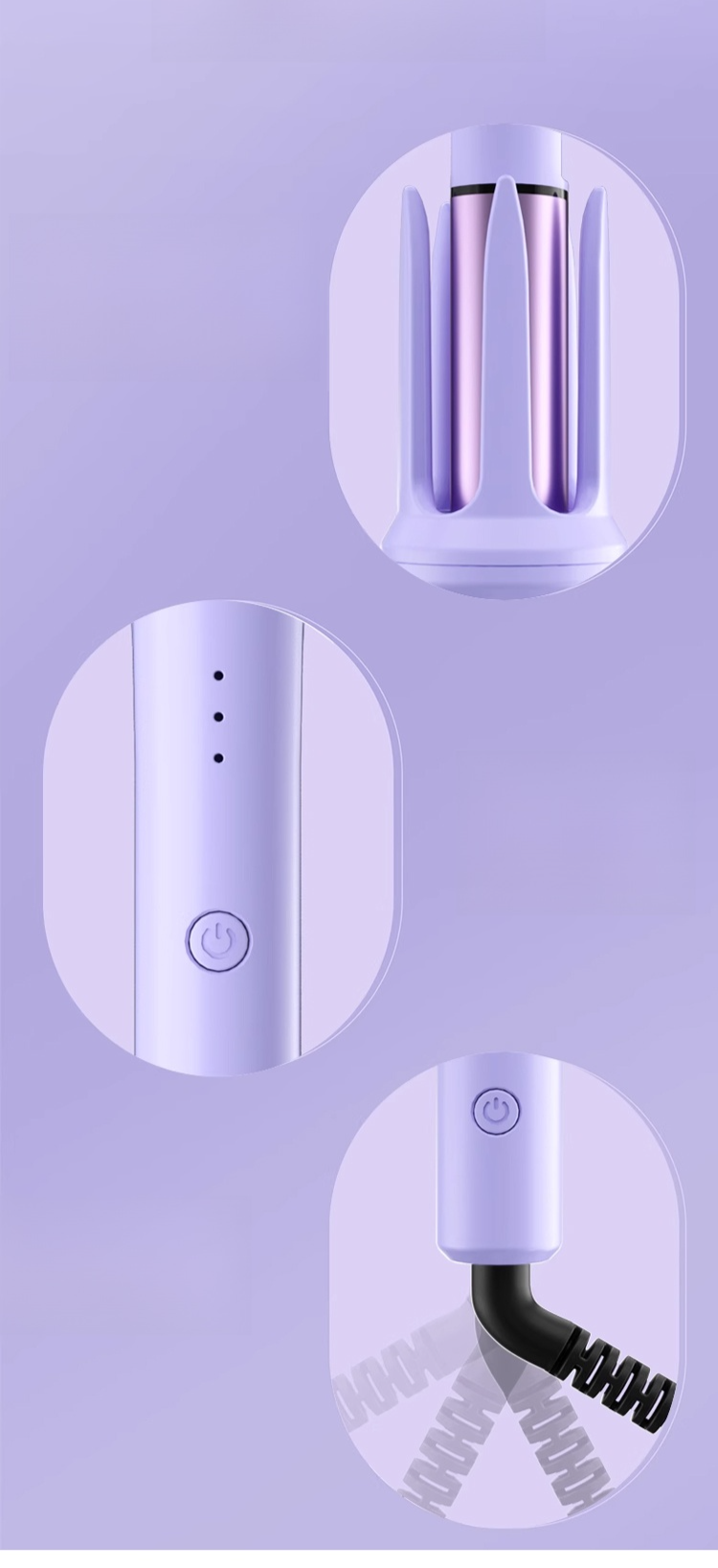 Nahaufnahme der Ionen-Technologie im Lockenstab