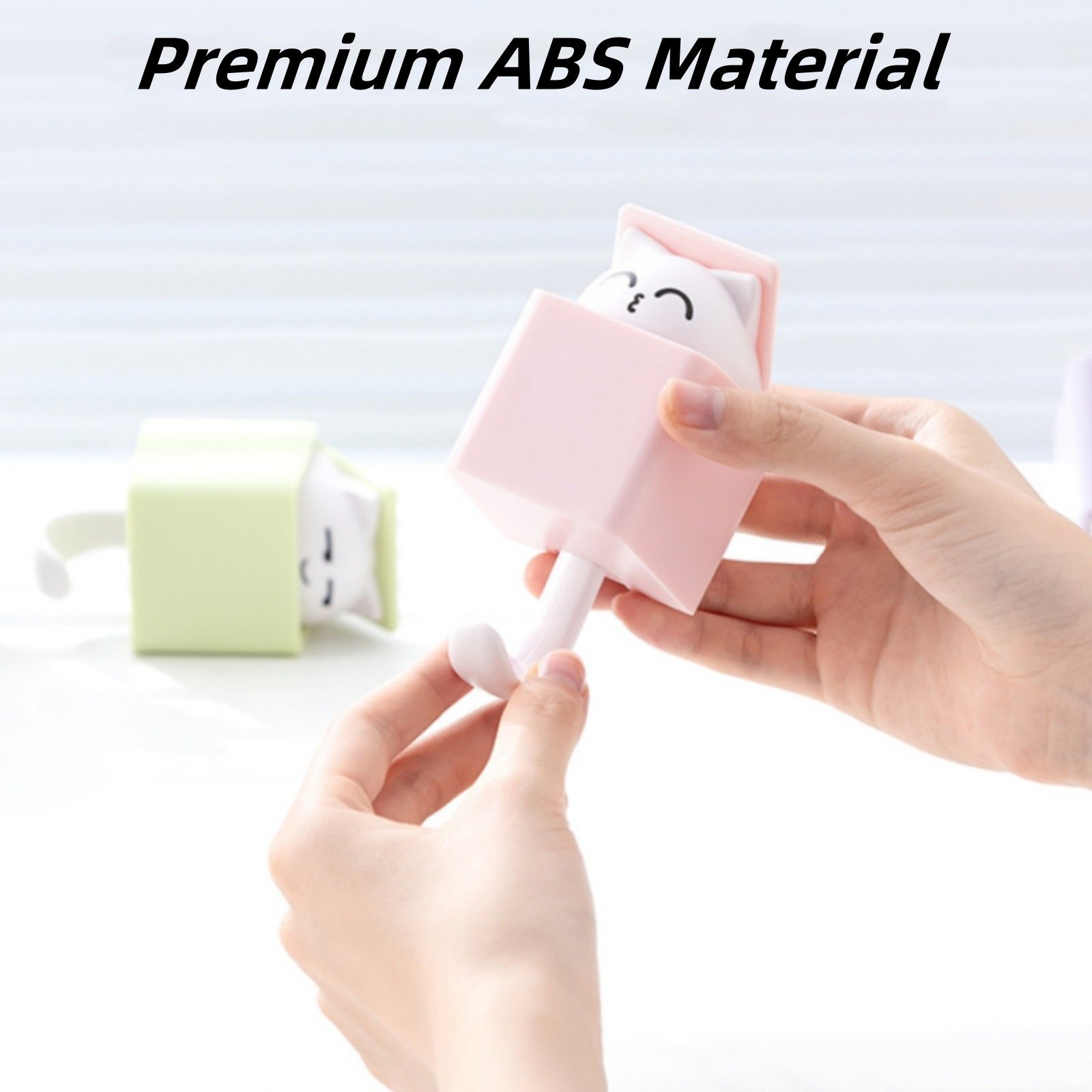 Lindo gancho para gato, gancho de pared telescópico, gancho de pared multiusos, adhesivo sin daños, 