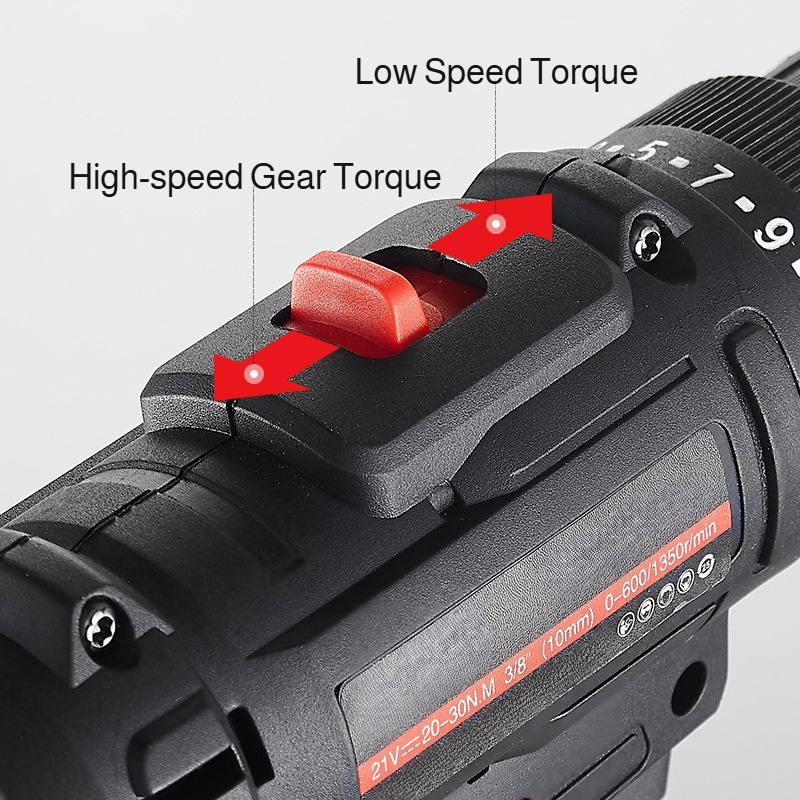 Multifunctional household electric screwdriver dual speed rechargeable drill pistol drill