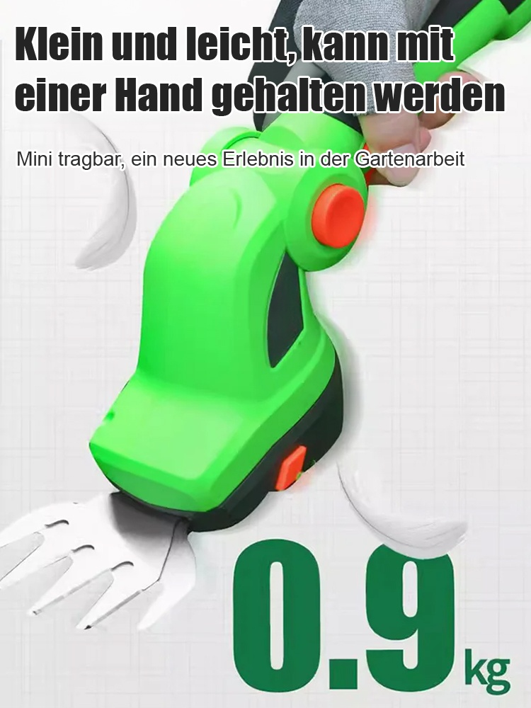 【Kein Stromanschluss erforderlich】Ultraleichte, tragbare elektrische Heckenschere