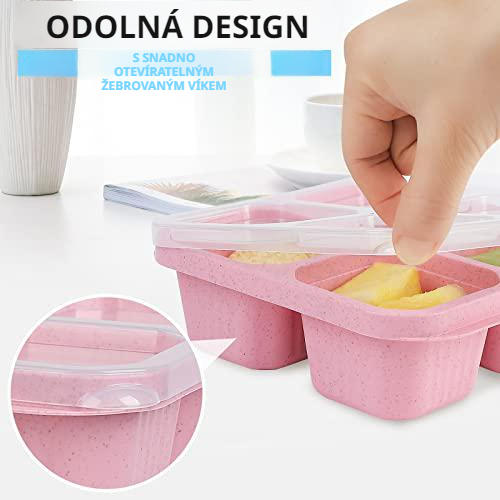 Ekologická sada talířů z pšeničné slámy s boxem