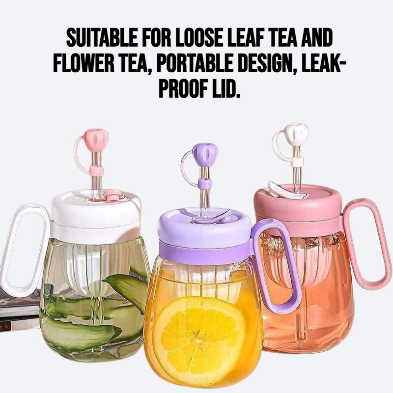Tea separation and brewing glass cup