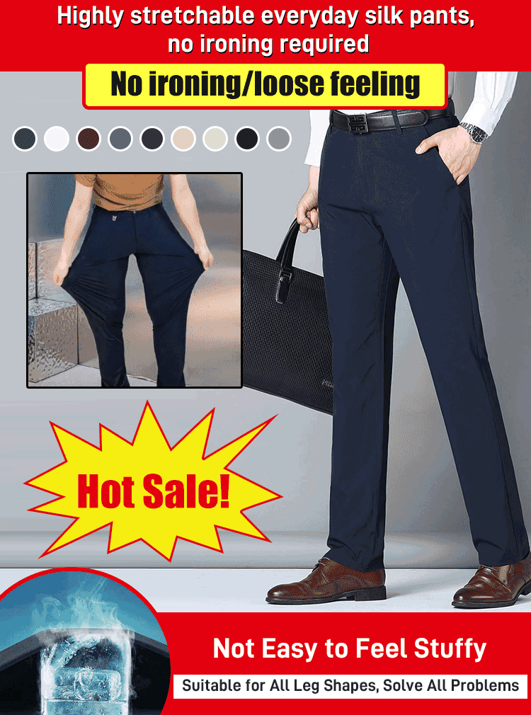 Ice Silk Stretch Men's Casual Pants