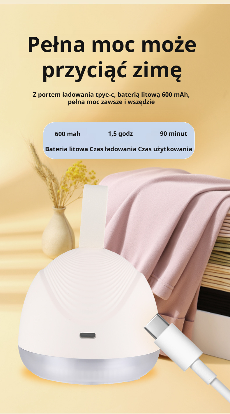 Nowoczesny trymer do ubrań z funkcją ładowania