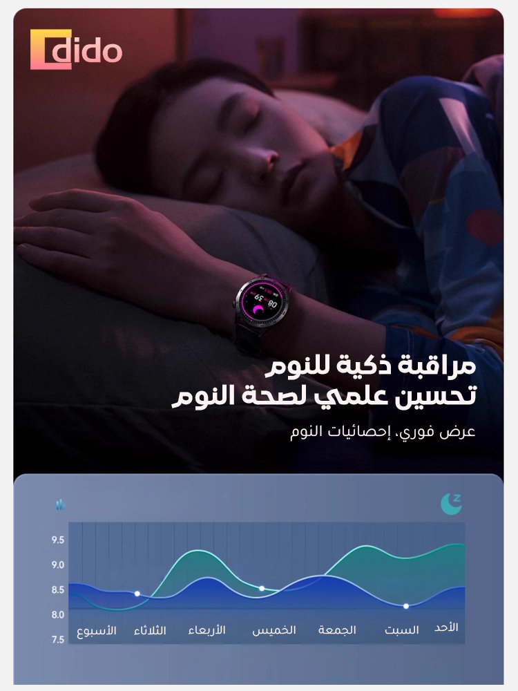 ساعة ذكية لتقييم مخاطر نسبة السكر وضغط الدم مع مكالمات بلوتوث