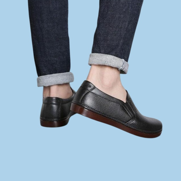 Bull tendon sole anti slip men's leather shoes