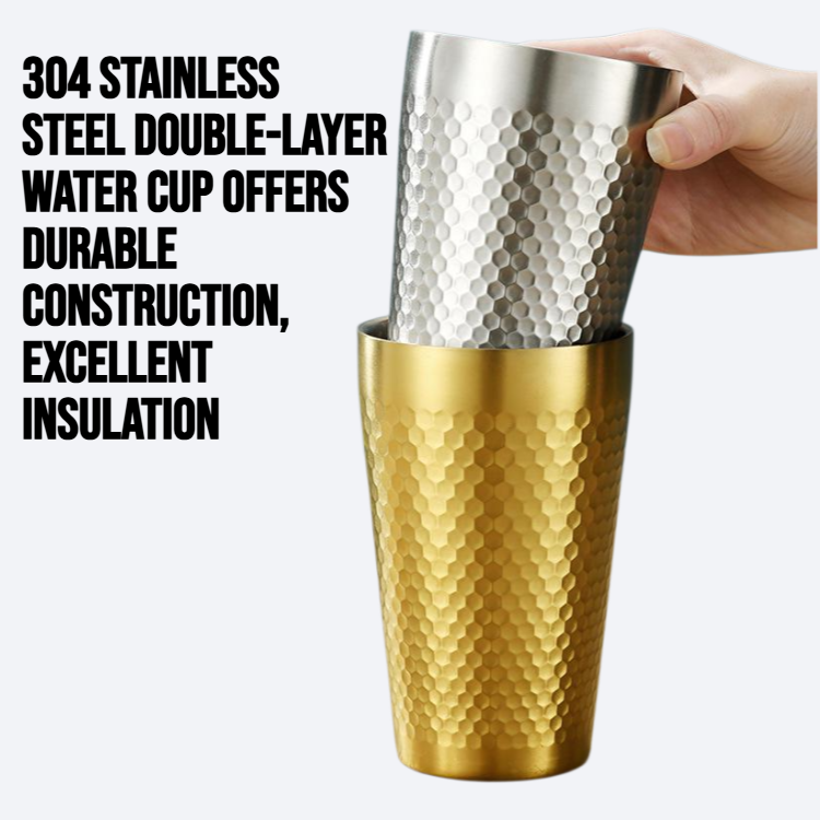304 stainless steel double-layer water cup