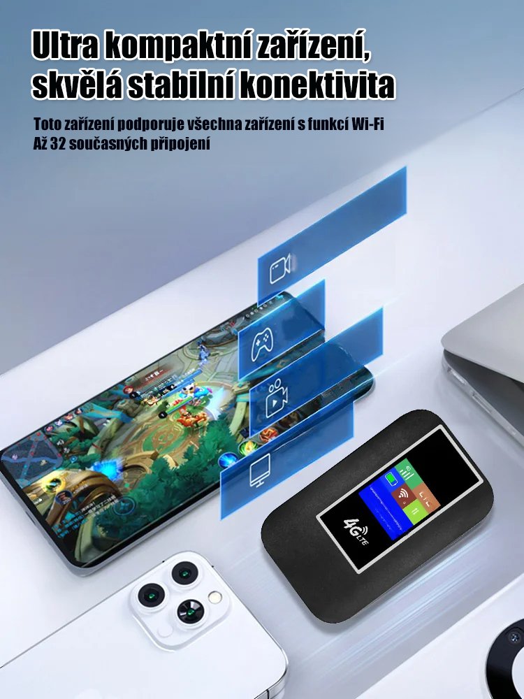 Barevná obrazovka přenosné mobilní auto WIFI