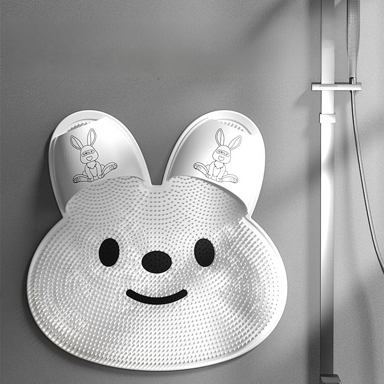 토끼 실리콘 마사지 매트 욕실 미끄럼 방지 매트