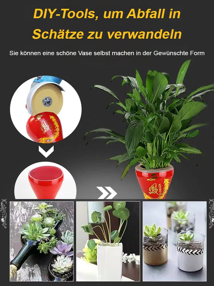 Wertes Set mit zehn Diamant-Sandpolier- und Trennscheiben 2 Pleuelstangen frei