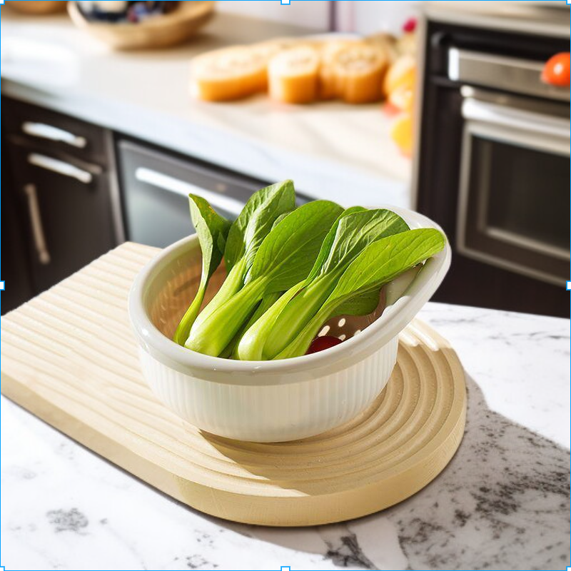 Double layer handle drain basket kitchen