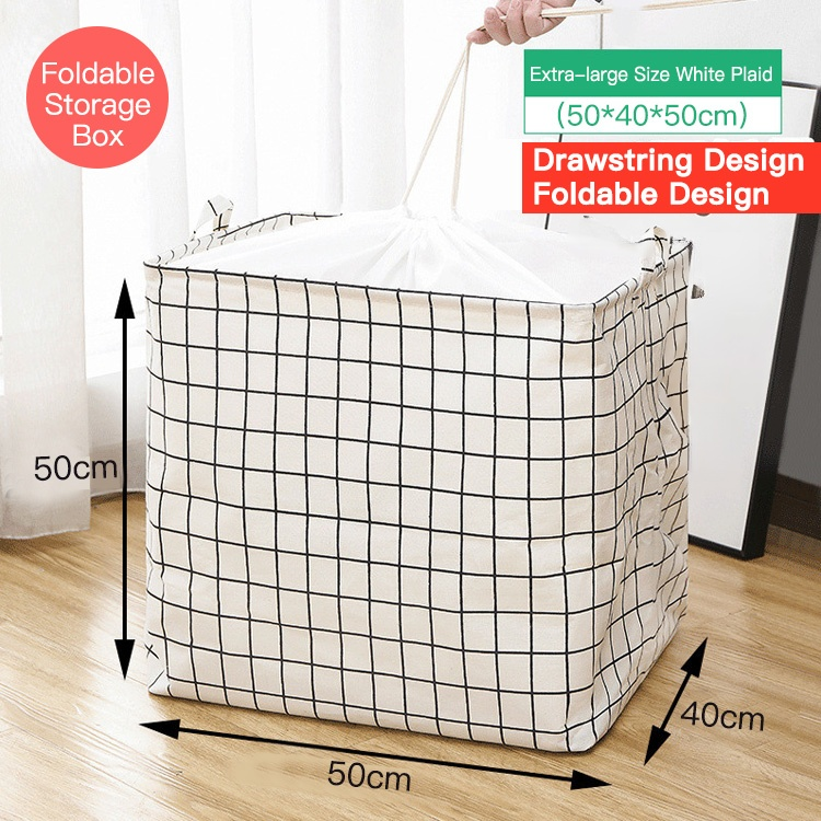Extra Large Foldable Drawstring Storage Box