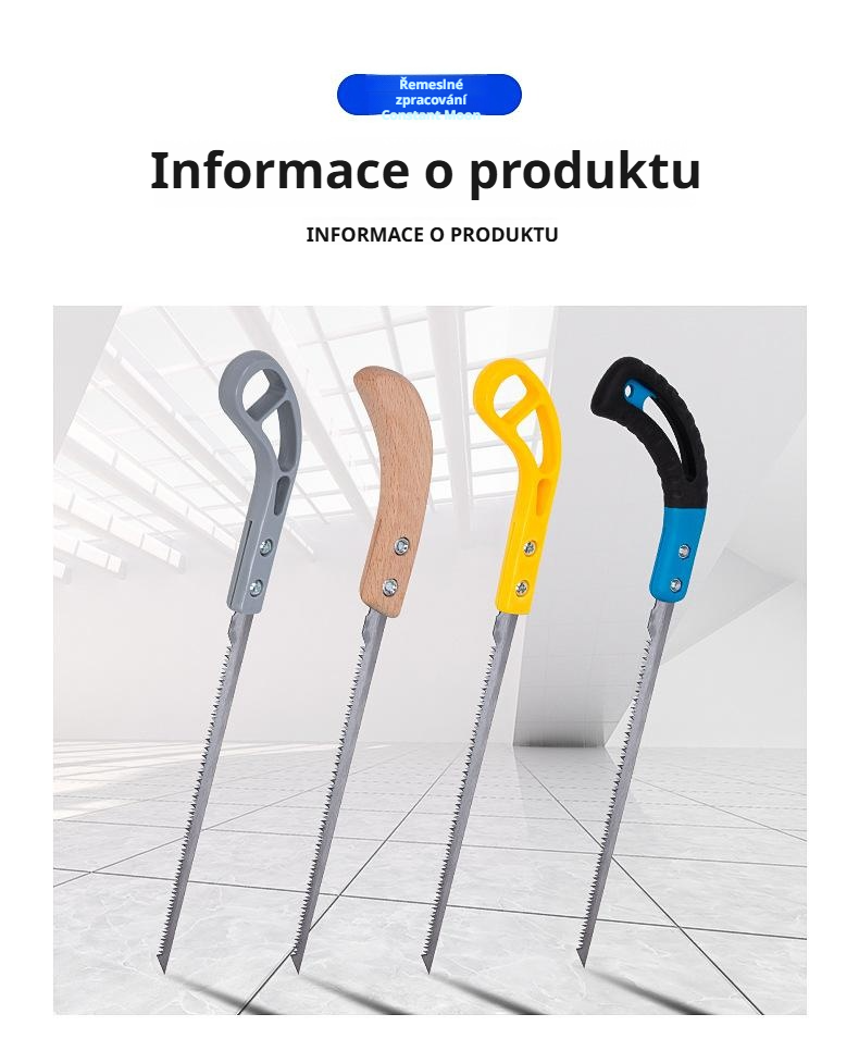 Domácí použití mini ocasové pily na větve