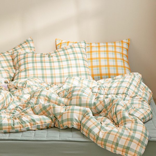 Japanese style unprinted wind thickened brushed washed cotton