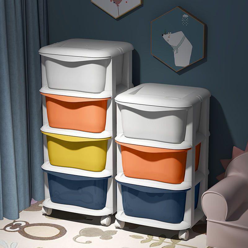 가정용 도톰한 다층 플라스틱 정리장 수납장  화이트테두리-36면..., 삼층