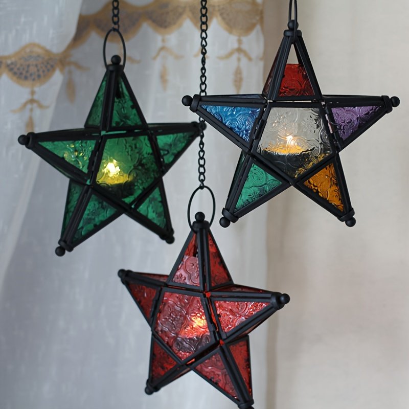 Sternkerzenständer aus Buntglas