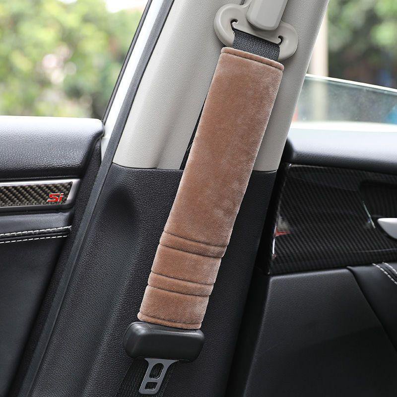 Car seat belt shoulder guard short plush warm breathable car supplies seat belt protective cover ext