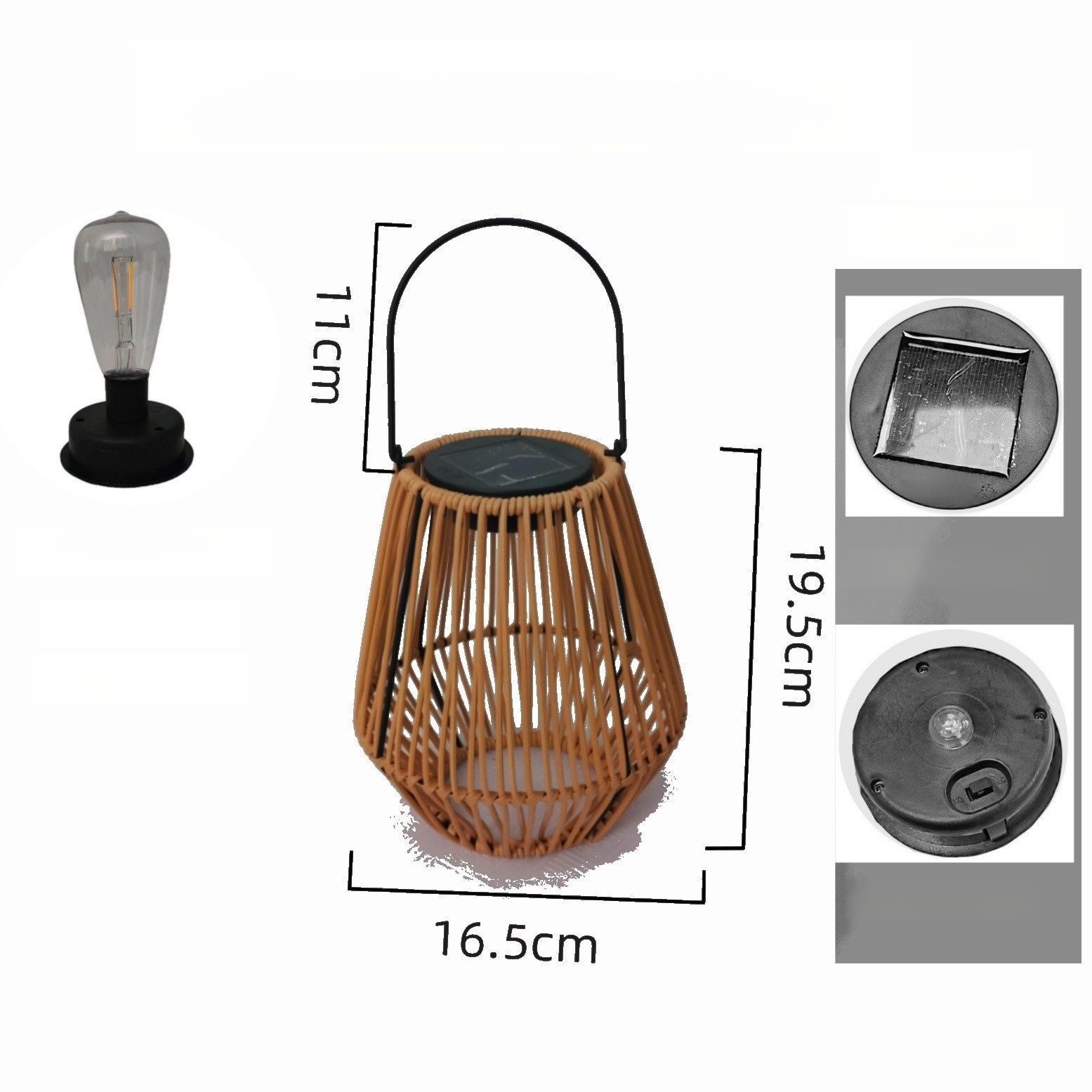Handmade Rattan Garden Patio Decorative Light