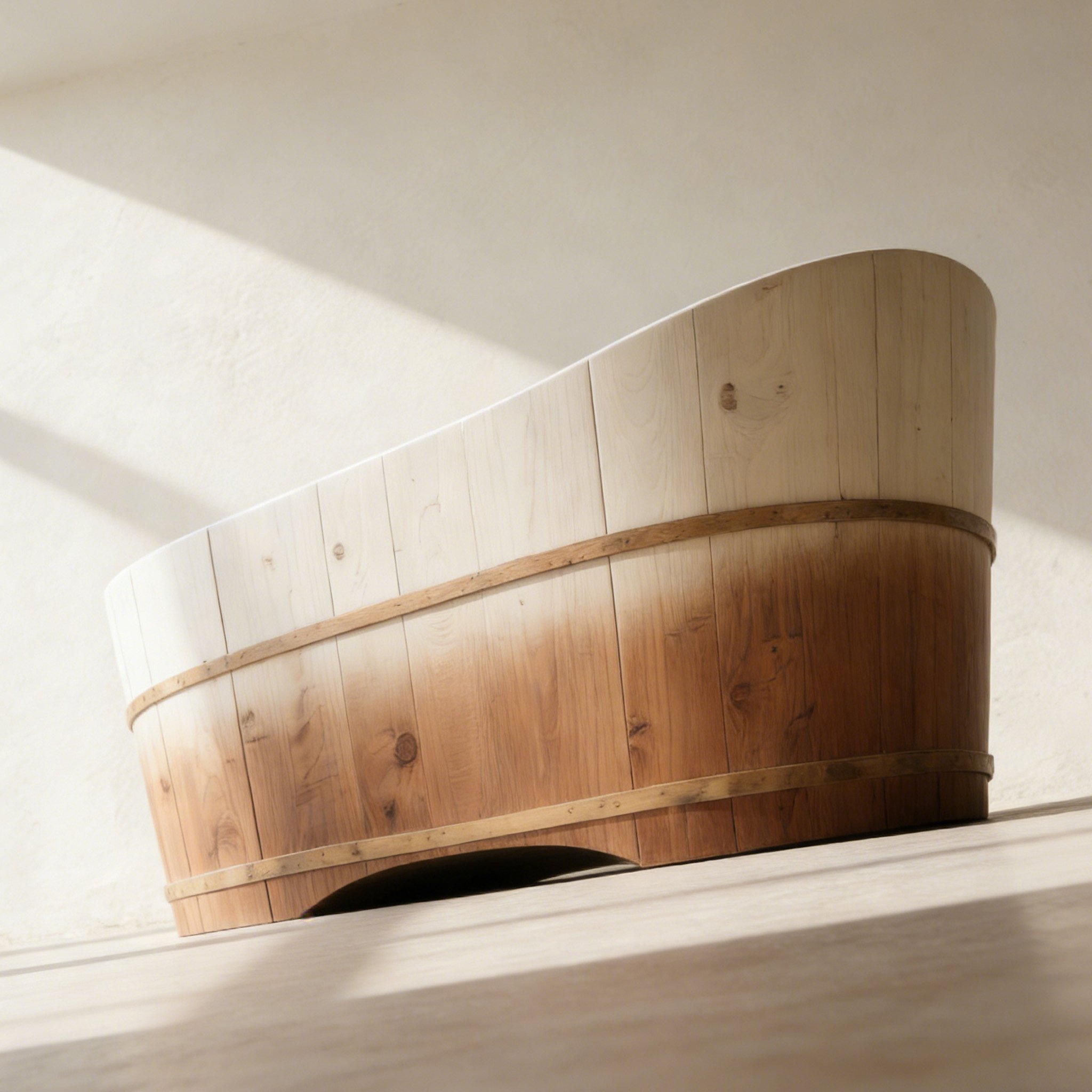 ถังอาบน้ำไม้ดีไซน์สบาย