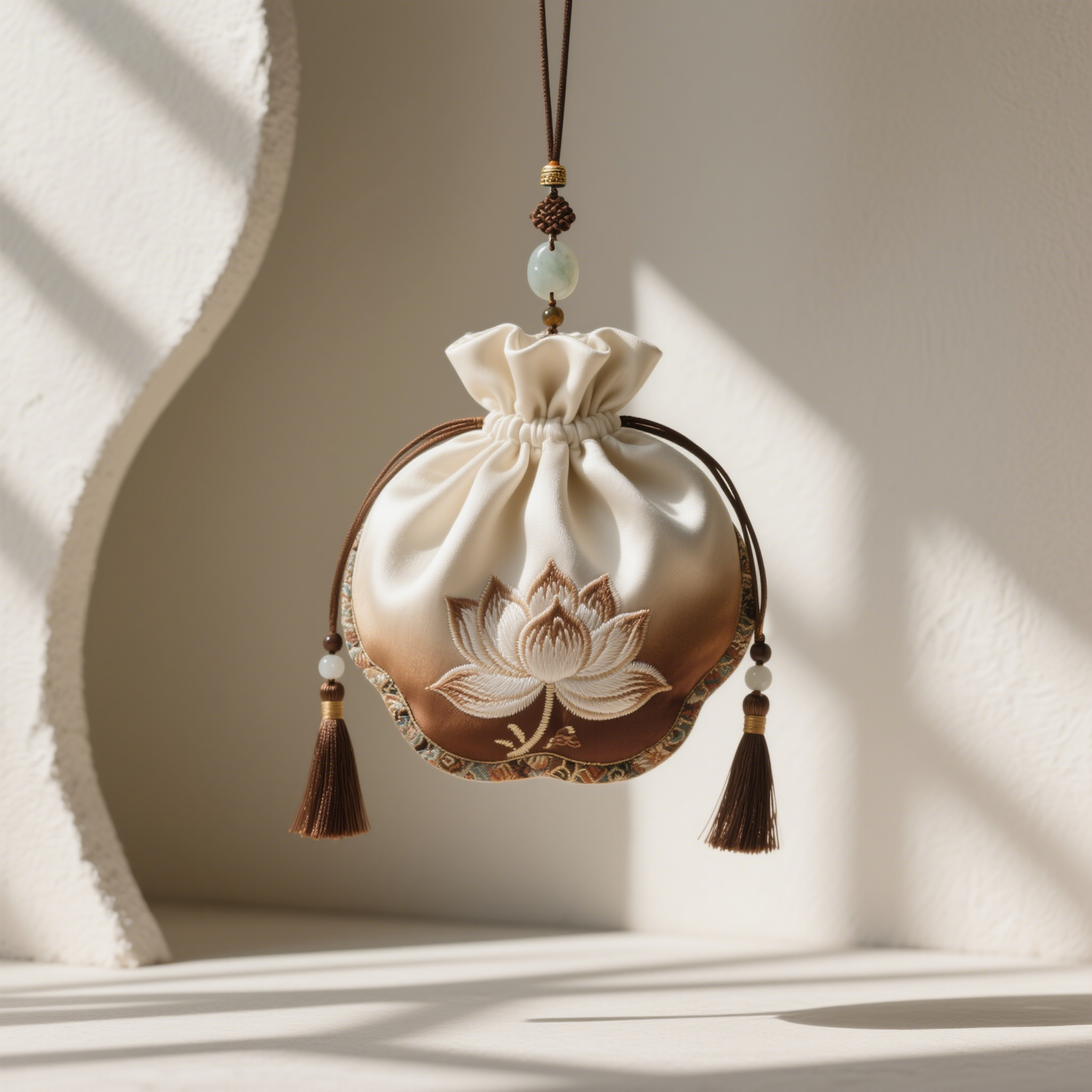 ถุงหอมดอกบัวผ้าซาติน (จำนวน 3 ชิ้น)