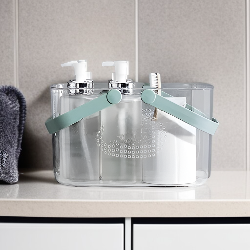  ตะกร้าใสคุณภาพสูงสำหรับจัดระเบียบของใช้ในห้องน้ำ 