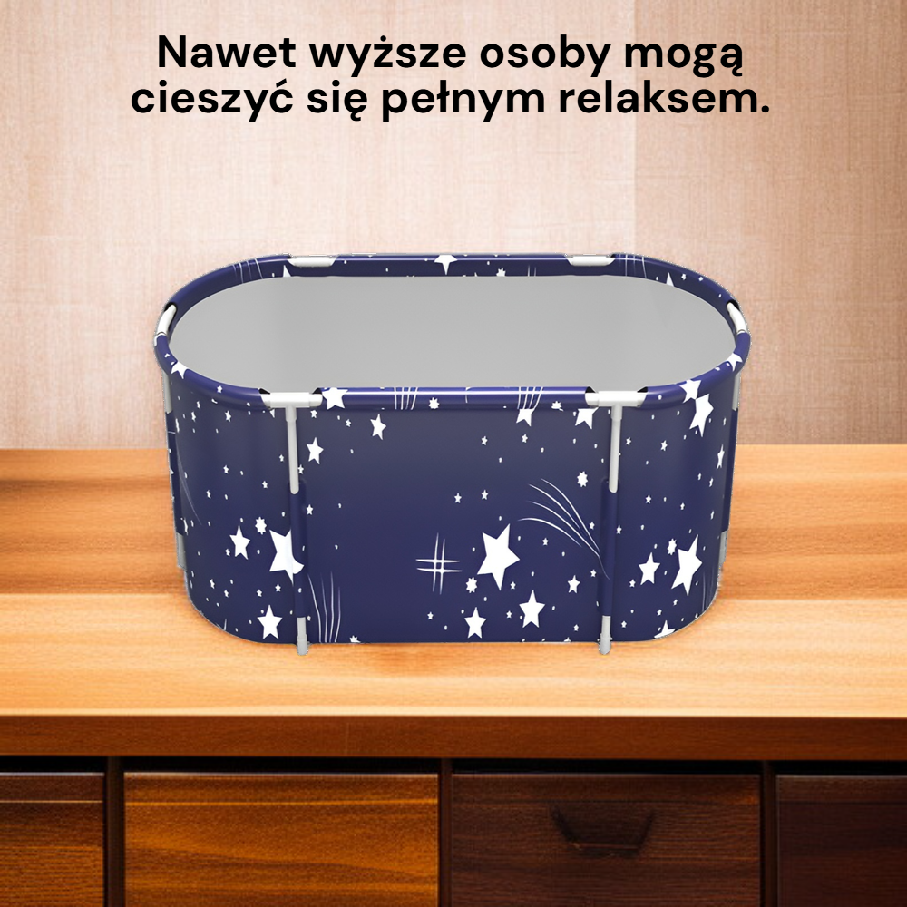 Duża, pogrubiona wanna kąpielowa