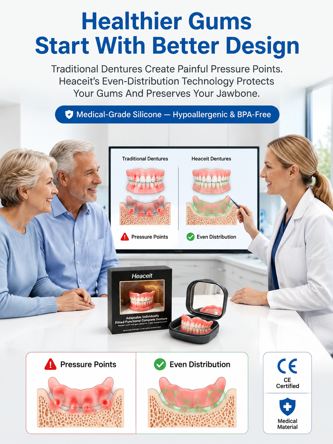 Revolutionary DIY Dentures: Medical Grade Silicone for Secure, Adhesive-Free Comfort