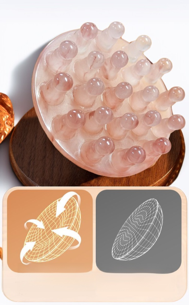 디스크 경락 마사지 빗의 인체공학적 디자인