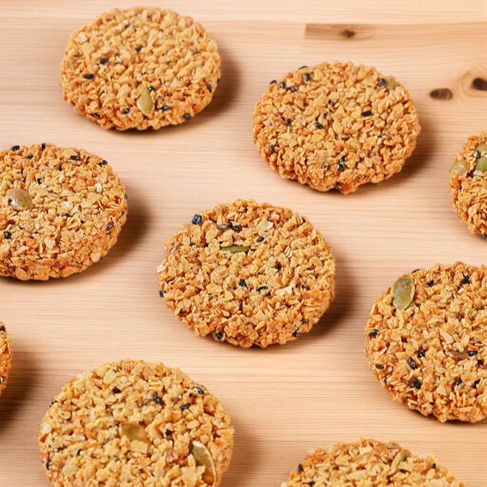 食物繊維豊富なパンプキンシードオートミールクリスプ