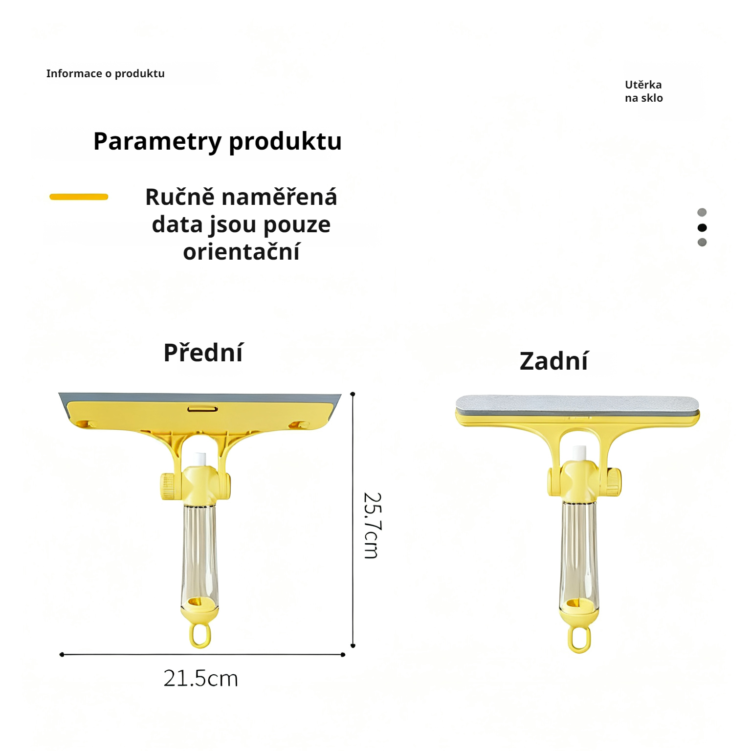 Multifunkční stěrka na sklo se sprejem, 3 v 1